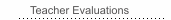Teacher Evaluations